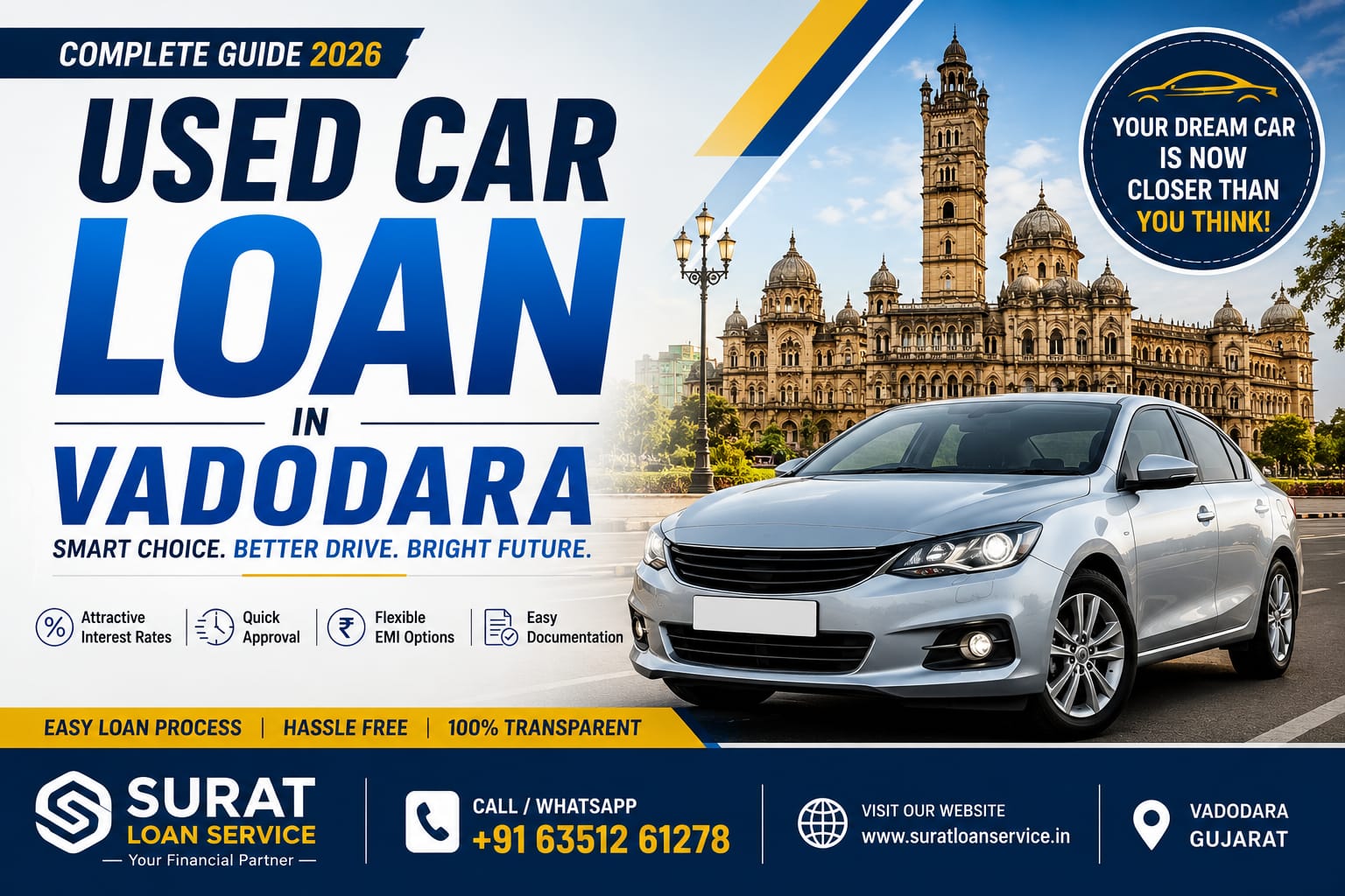 Used Car Loan in Vadodara Complete Guide 2026